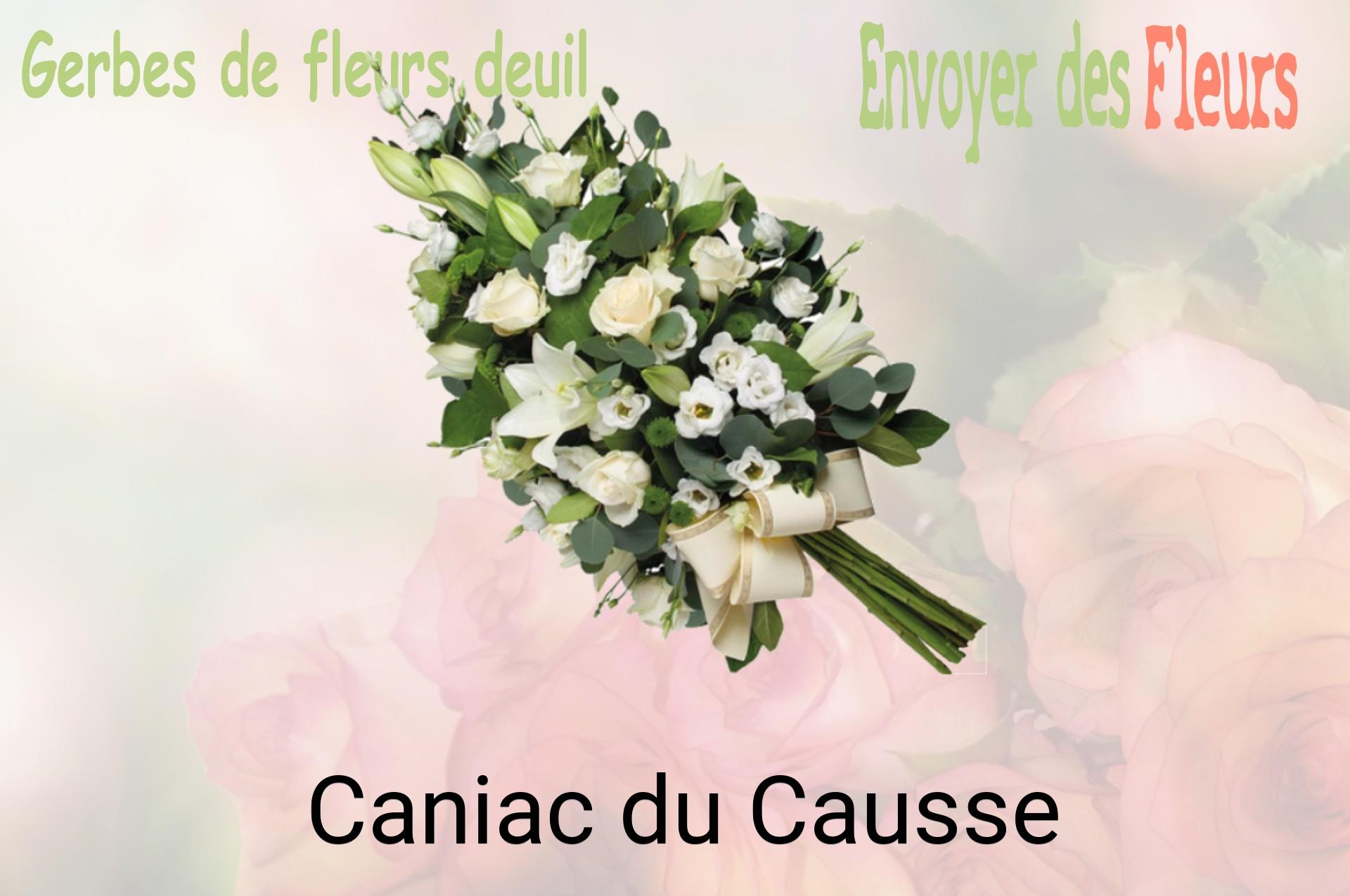 Gerbe de fleurs de deuil livrée à Caniac-du-Causse